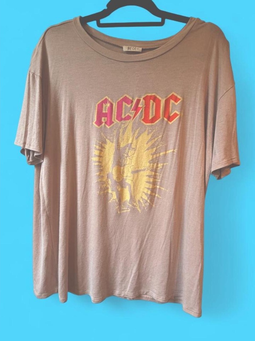 AC/DC Taupe Graphic Tee